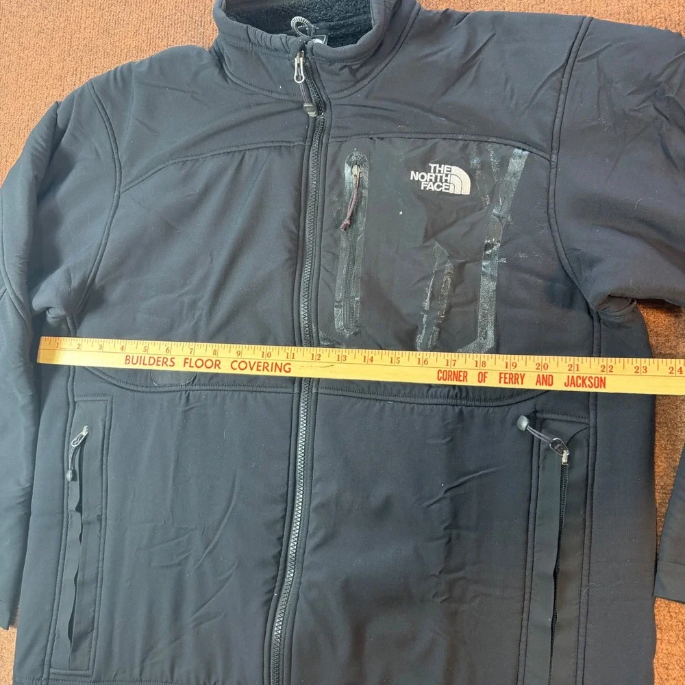 The North Face Summit Series Mens Black Softshell Fleece Lined Jacket Large
